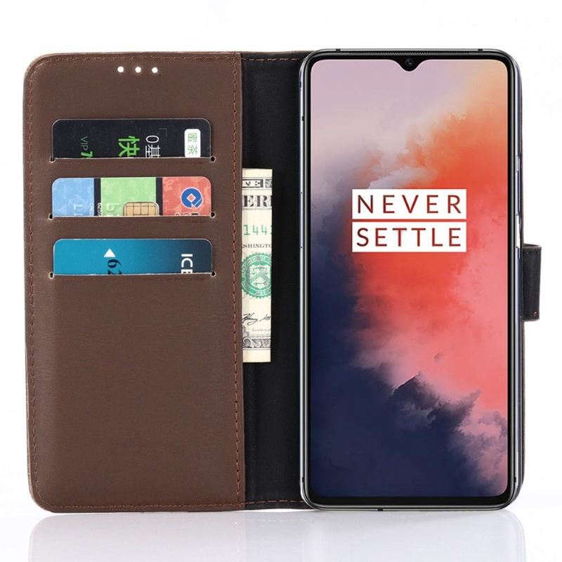 Flip Case Für OnePlus 7T Retro-kunstleder