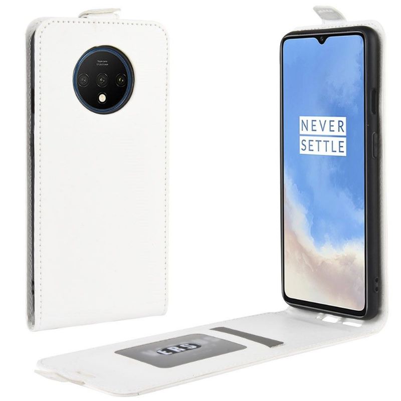 Lederhüllen Für OnePlus 7T Flip Case Vertikales Kunstleder