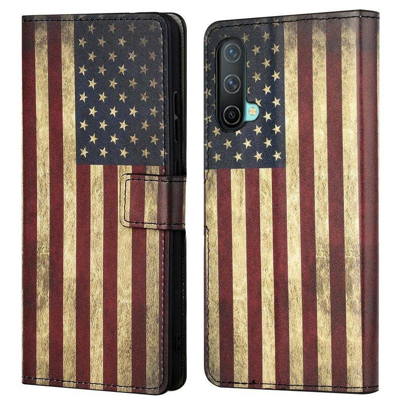 Flip Case Für OnePlus Nord CE 5G Amerikanische Flagge