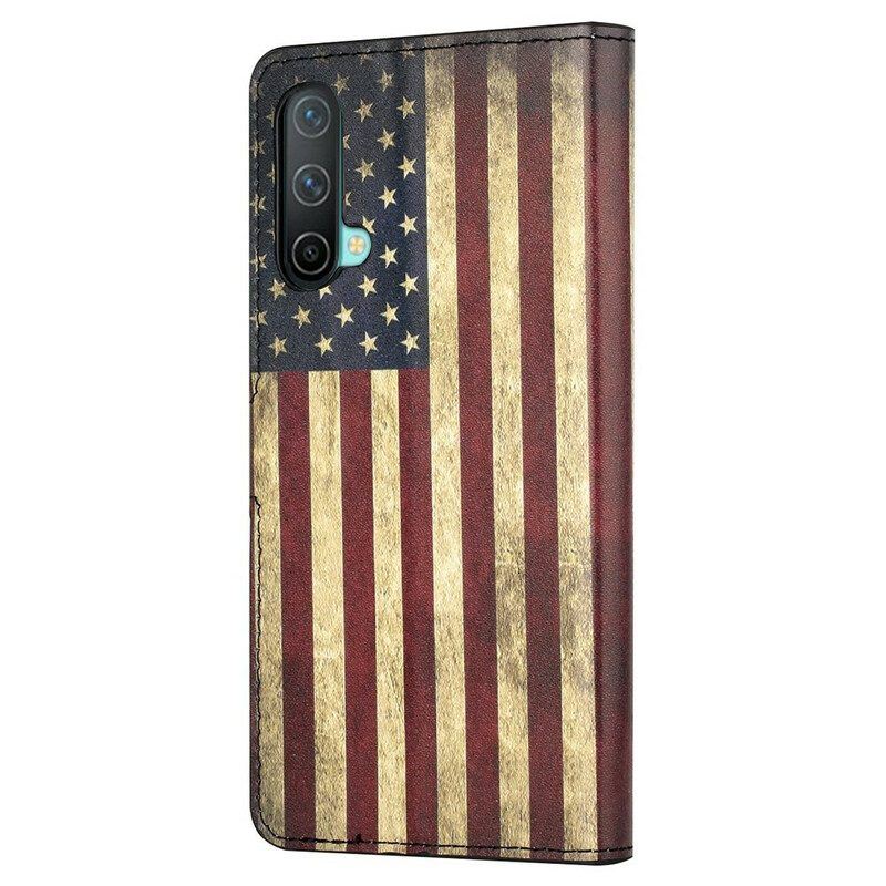 Flip Case Für OnePlus Nord CE 5G Amerikanische Flagge