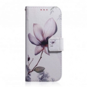 Flip Case Für OnePlus Nord CE 5G Blume Staubiges Rosa