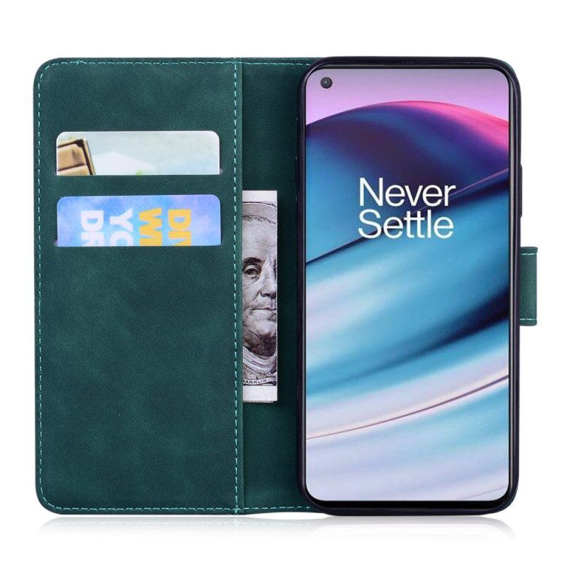 Flip Case Für OnePlus Nord CE 5G Hautberührender Schmetterling