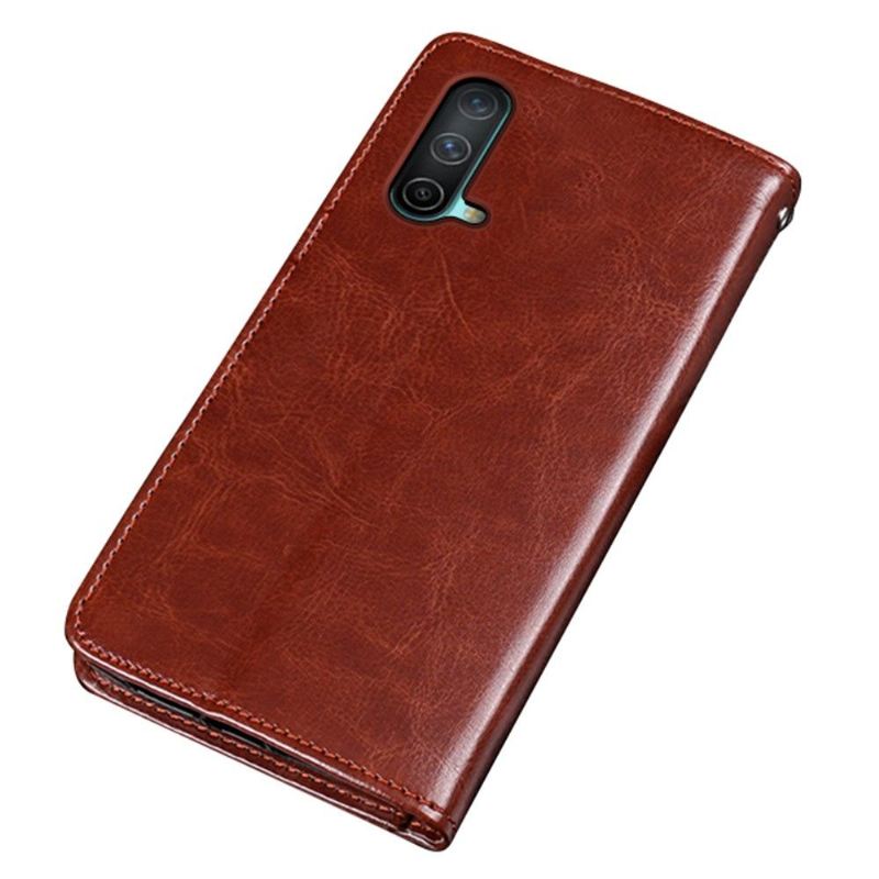 Flip Case Für OnePlus Nord CE 5G Flip Case Idewei Folio Lederoptik