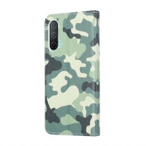 Flip Case Für OnePlus Nord CE 5G Militärische Tarnung