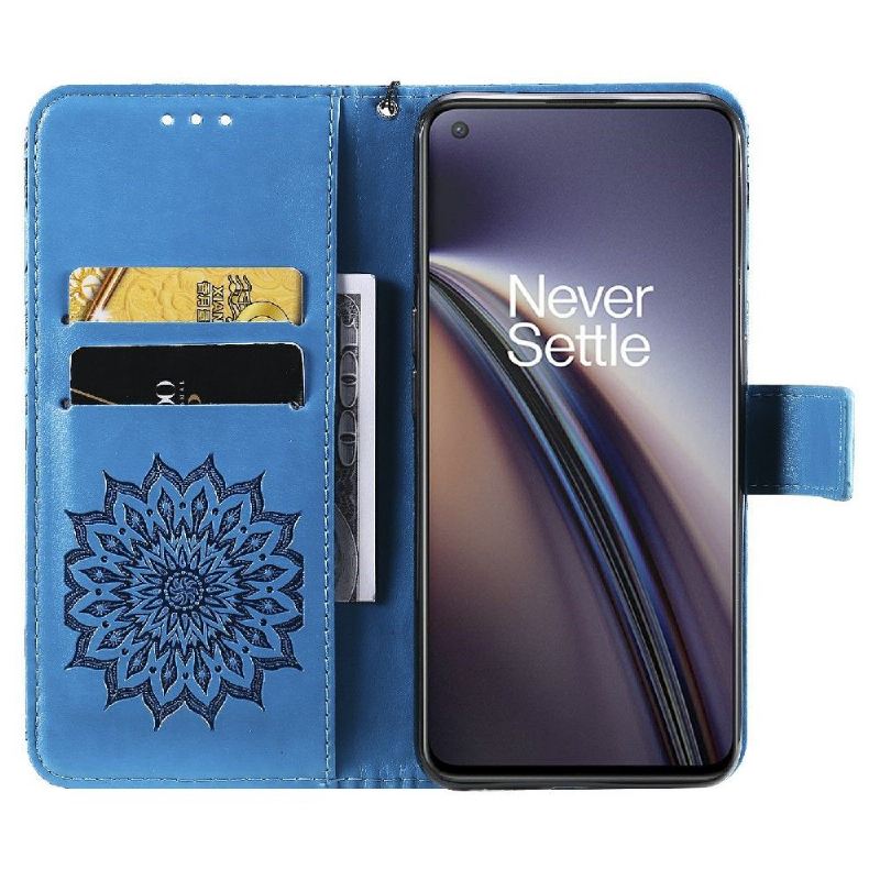 Flip Case Für OnePlus Nord CE 5G Mit Kordel Sonnenblume