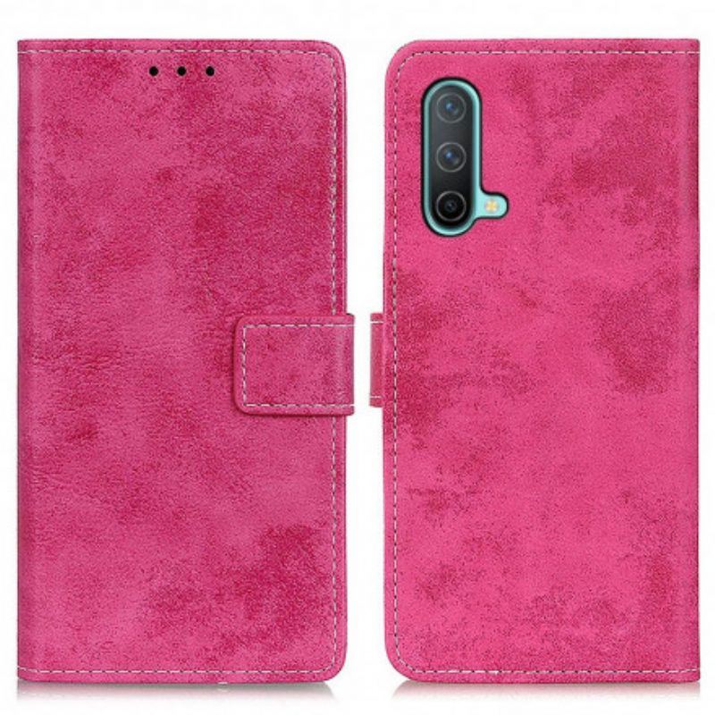 Flip Case Für OnePlus Nord CE 5G Vintage-kunstleder