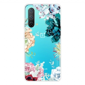 Hülle Für OnePlus Nord CE 5G Nahtlose Aquarellblumen