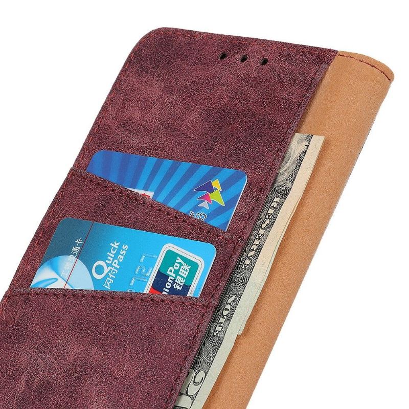 Case Für Samsung Galaxy A72 4G / A72 5G Anti-Sturz Edouard Kunstleder Vintage