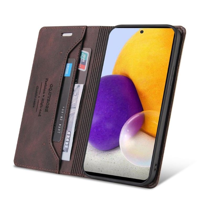 Flip Case Für Samsung Galaxy A72 4G / A72 5G Klassisches Retro-kunstleder