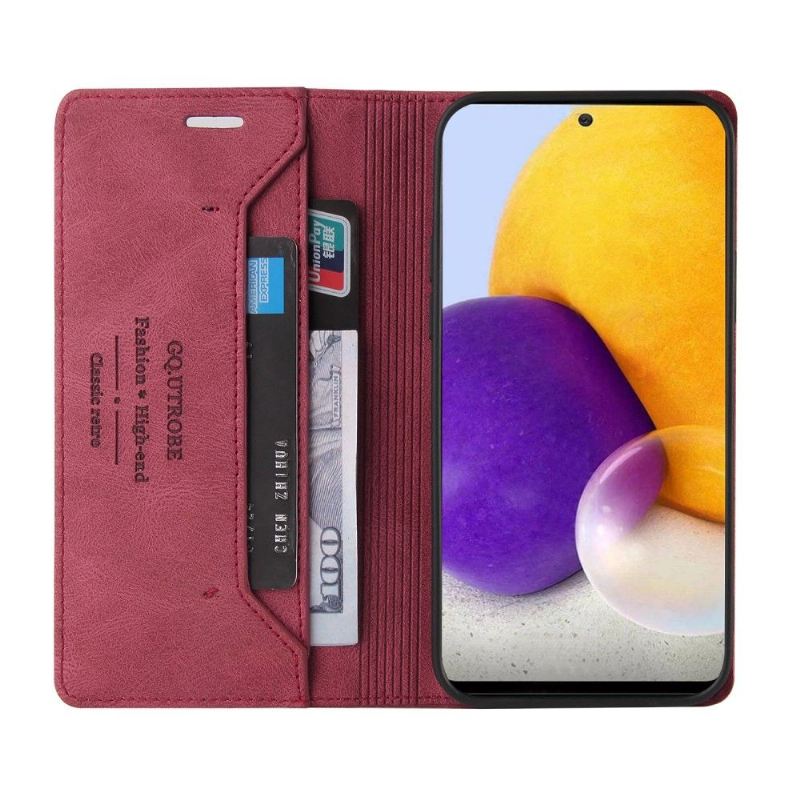 Flip Case Für Samsung Galaxy A72 4G / A72 5G Klassisches Retro-kunstleder