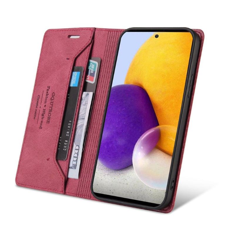 Flip Case Für Samsung Galaxy A72 4G / A72 5G Klassisches Retro-kunstleder