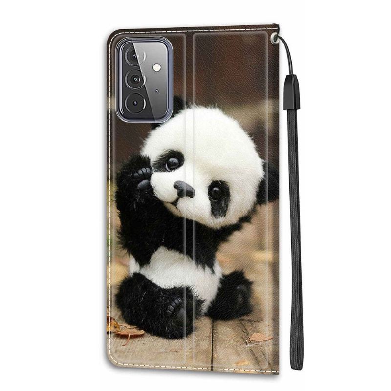 Flip Case Für Samsung Galaxy A72 4G / A72 5G Kleiner Panda