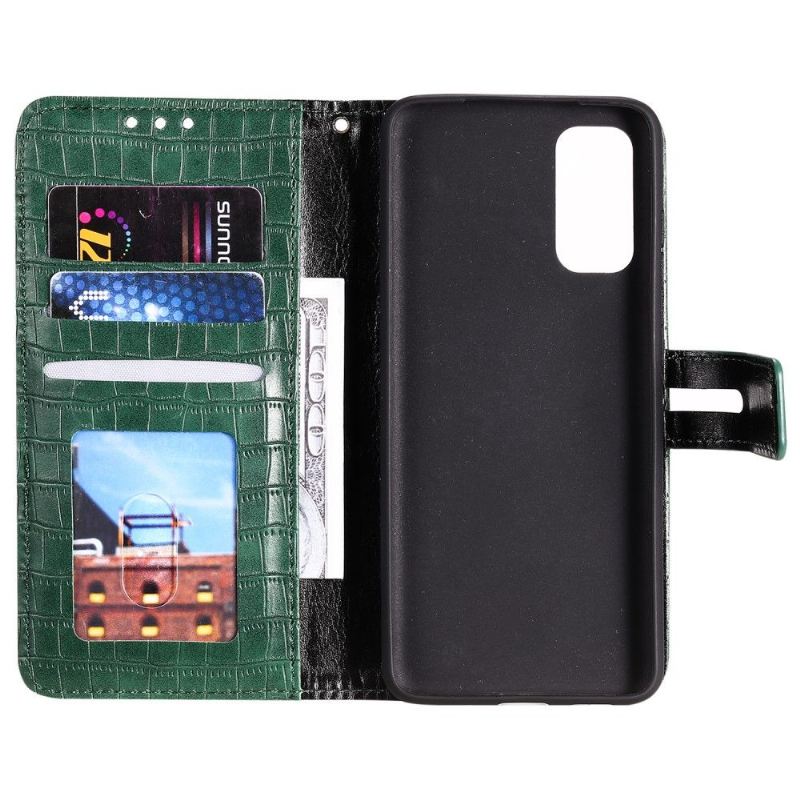 Flip Case Für Samsung Galaxy A72 4G / A72 5G Leder Mit Krokodileffekt