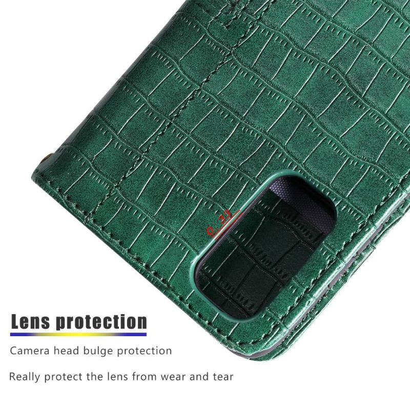 Flip Case Für Samsung Galaxy A72 4G / A72 5G Leder Mit Krokodileffekt