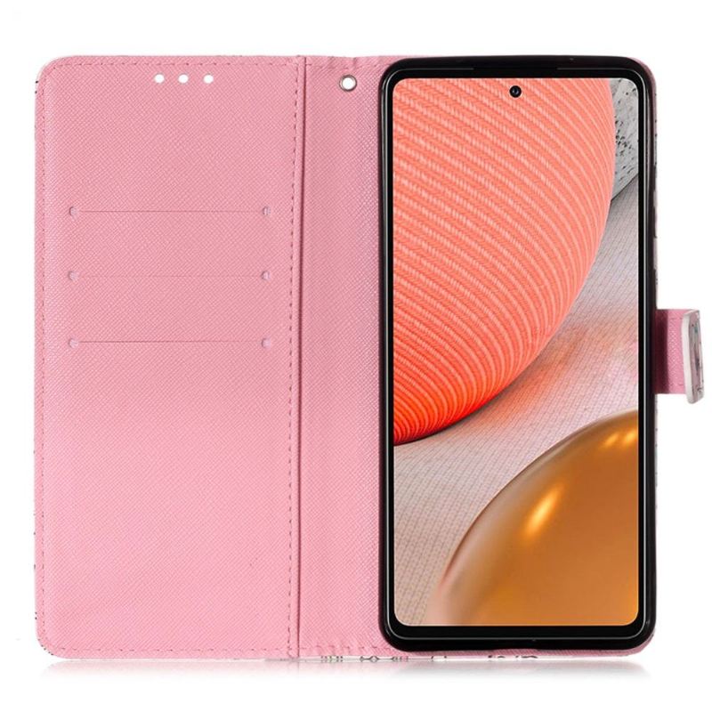 Flip Case Für Samsung Galaxy A72 4G / A72 5G Romantische Schmetterlinge