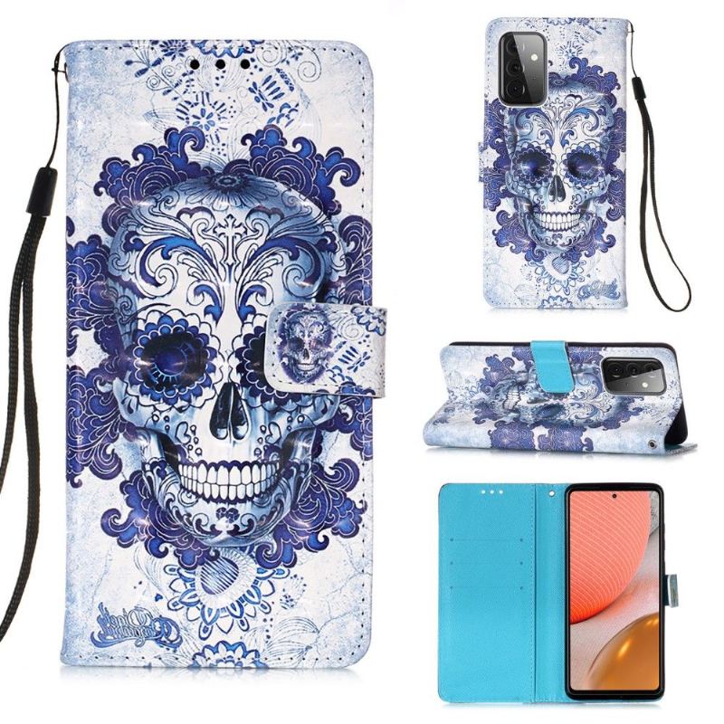 Lederhüllen Für Samsung Galaxy A72 4G / A72 5G Calavera-muster