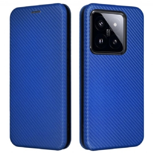 Flip Case Xiaomi 14 Pro Handyhülle Kohlefaser