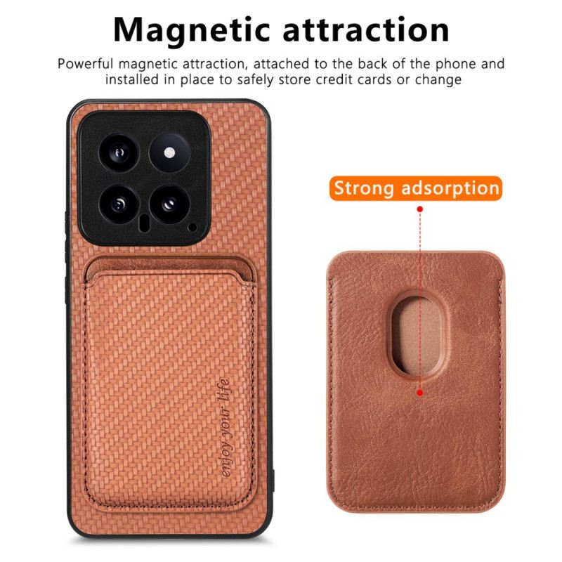 Hülle Xiaomi 14 Pro Magnetischer Abnehmbarer Kartenhalter