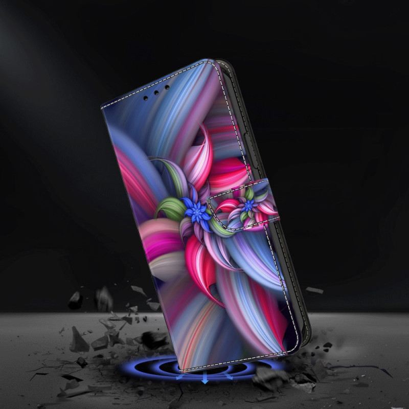 Lederhüllen Xiaomi 14 Pro Bunte Blumen