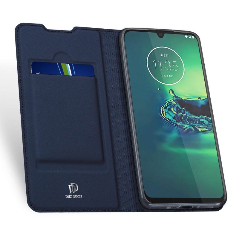 Flip Case Für Motorola Moto G8 Plus Kartenetui Mit Satineffekt