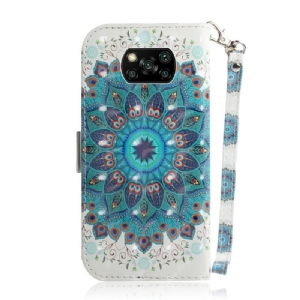 Flip Case Für Poco X3 / X3 Pro / X3 NFC Blumen-mandala