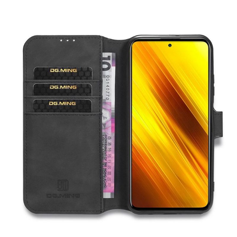 Flip Case Für Poco X3 / X3 Pro / X3 NFC Dg Ming Retro-stil