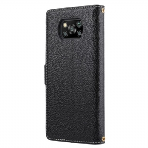 Flip Case Für Poco X3 / X3 Pro / X3 NFC Dreifarbige Eva