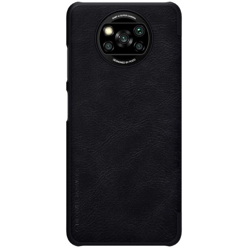 Flip Case Für Poco X3 / X3 Pro / X3 NFC Ledereffekt Der Qin-serie