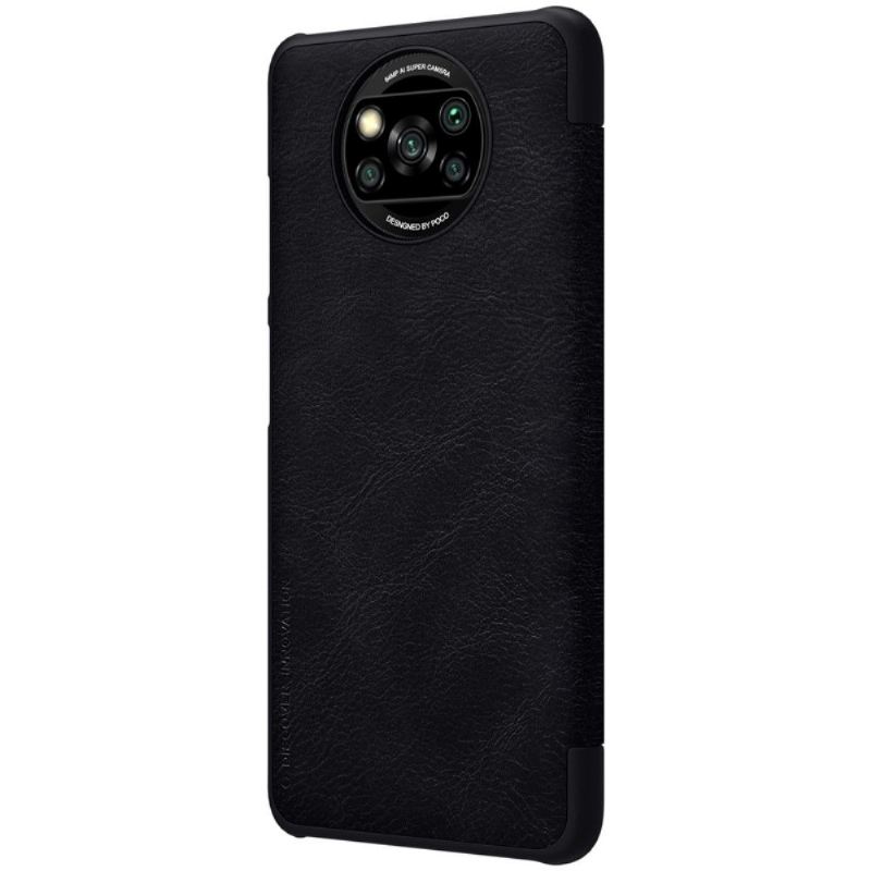 Flip Case Für Poco X3 / X3 Pro / X3 NFC Ledereffekt Der Qin-serie