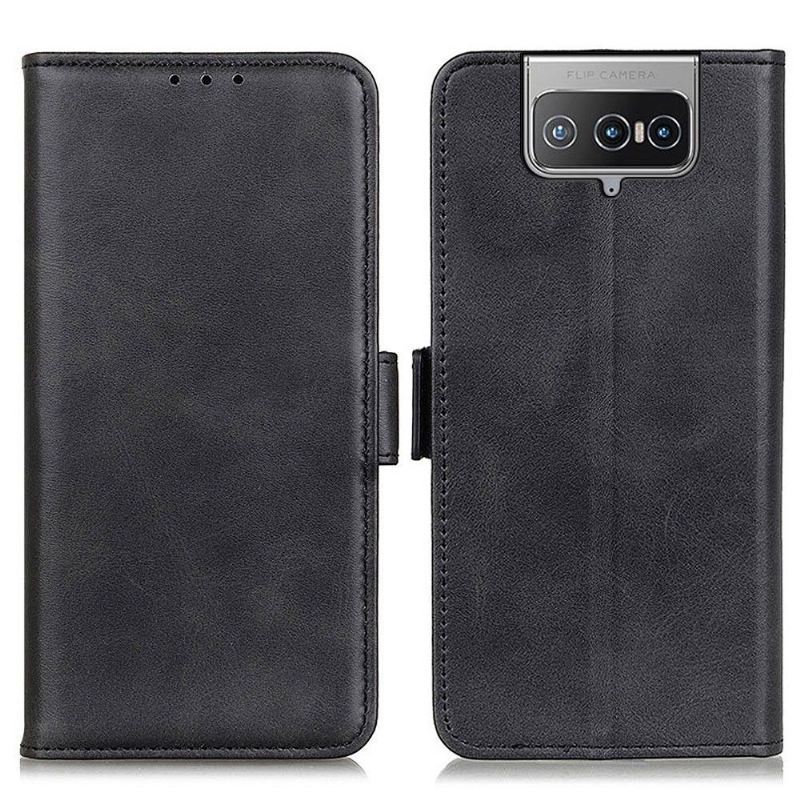 Case Für Asus Zenfone 8 Flip Brieftasche Flip Case Matter Lederbezug