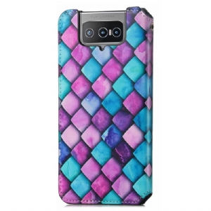 Flip Case Für Asus Zenfone 8 Flip Flip Case Farbiger Skalenstil