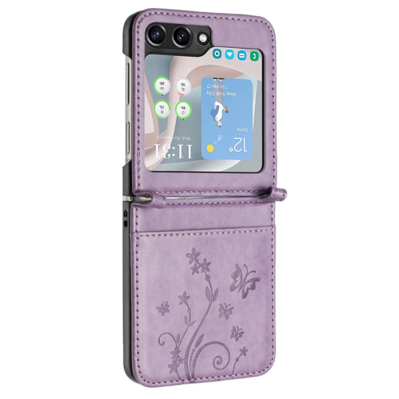 Hülle Samsung Galaxy Z Flip 6 Handyhülle Schmetterlinge Und Blumen