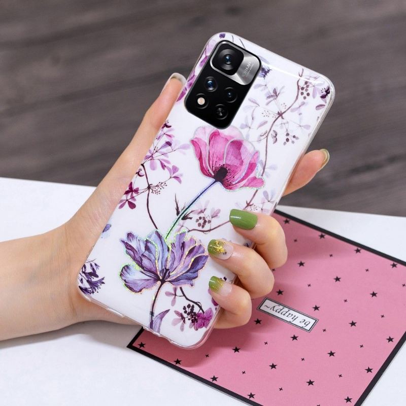 Hülle Für Xiaomi Redmi Note 11 Pro Plus 5G Violette Blume