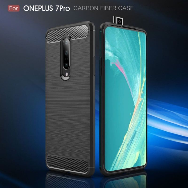 Handyhülle Für OnePlus 7 Pro Karbongebürstetes Gel