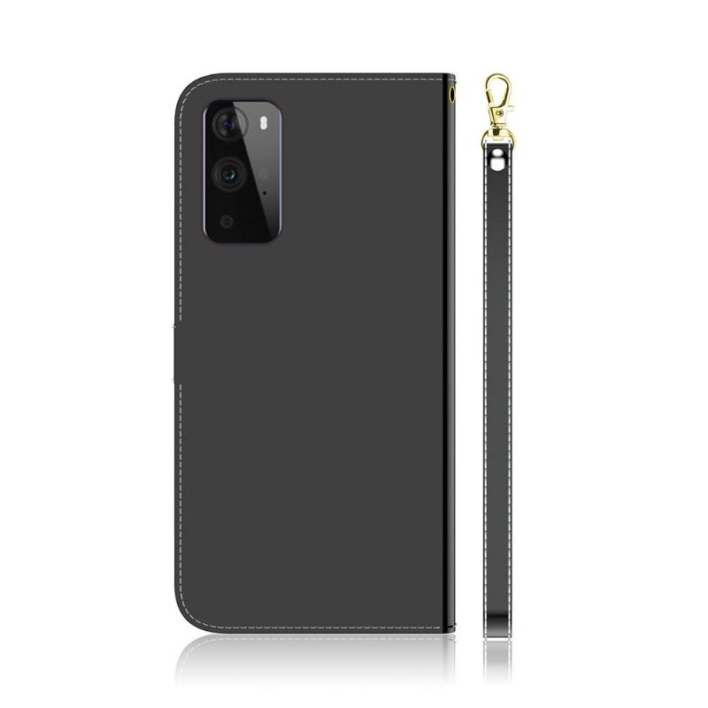 Flip Case Für OnePlus 9 Pro Kunstleder Spiegeleffekt