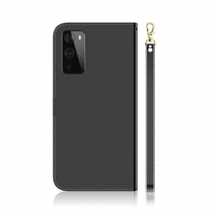 Flip Case Für OnePlus 9 Pro Kunstleder Spiegeleffekt