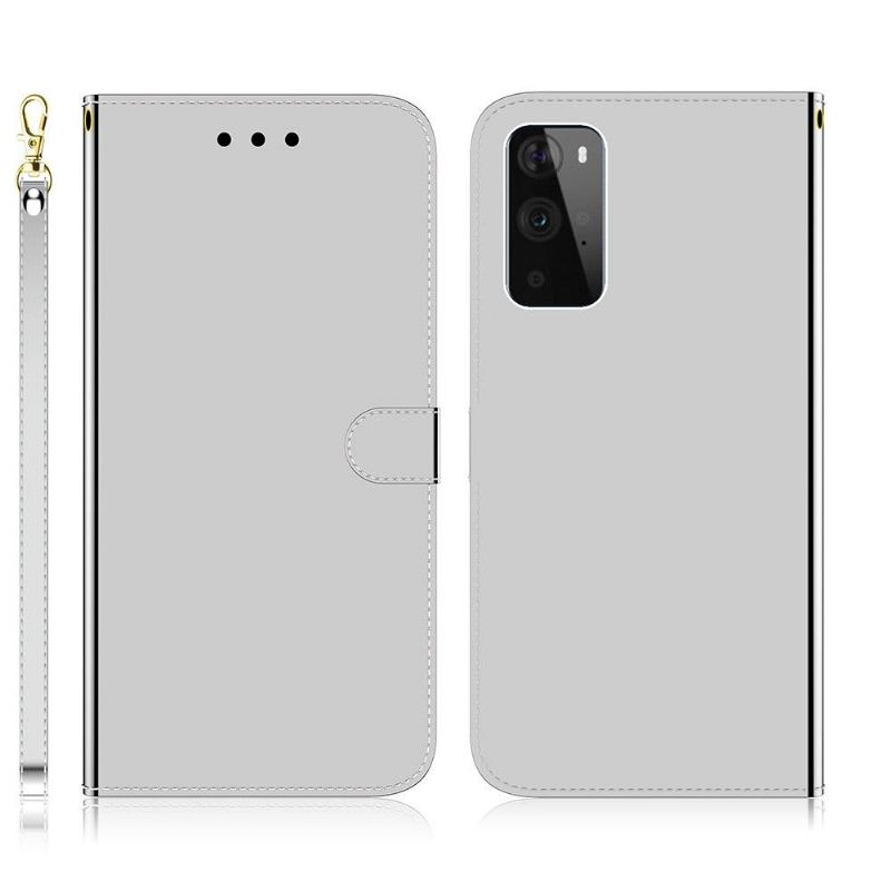 Flip Case Für OnePlus 9 Pro Kunstleder Spiegeleffekt