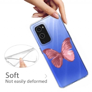 Hülle Für OnePlus 9 Pro Rosa Schmetterling