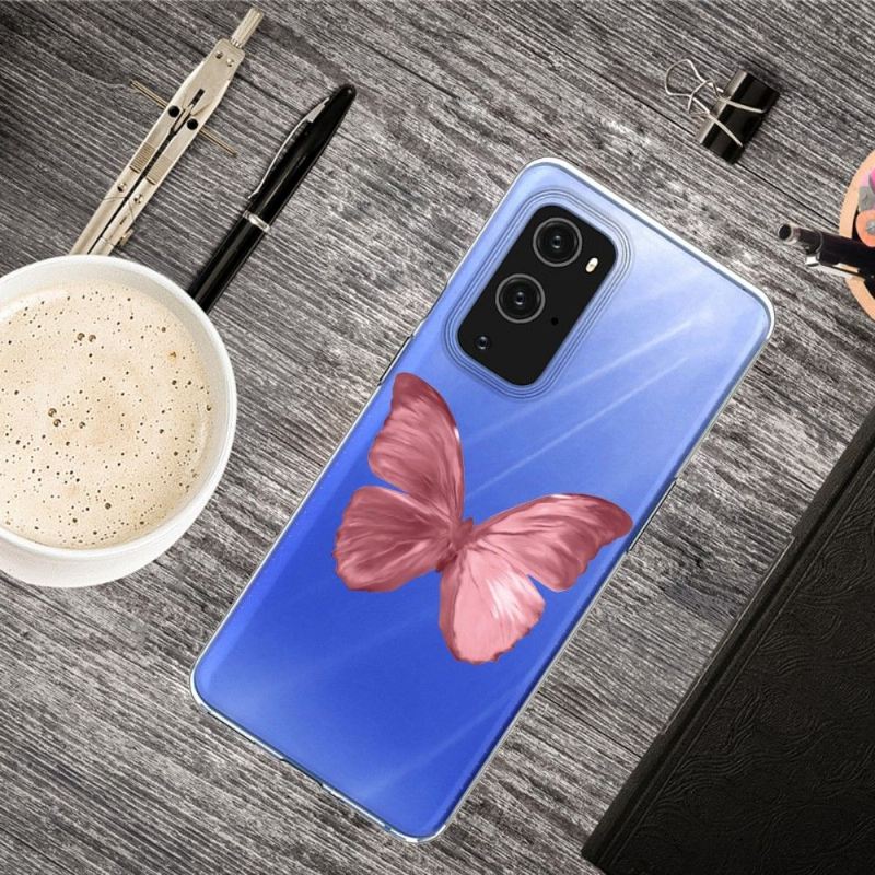 Hülle Für OnePlus 9 Pro Rosa Schmetterling