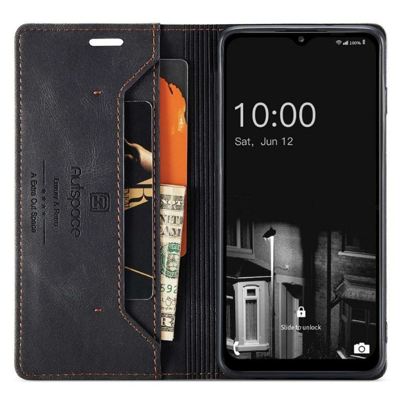 Flip Case Für Samsung Galaxy A13 4G Autoraum Kunstleder