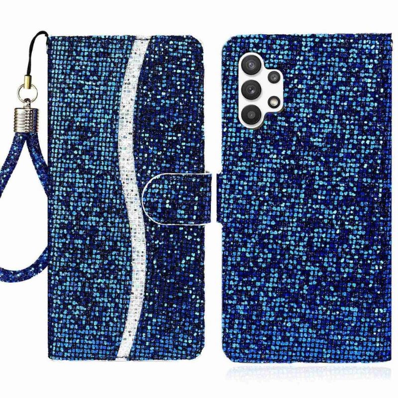 Flip Case Für Samsung Galaxy A13 4G Glitzerkartenhalter