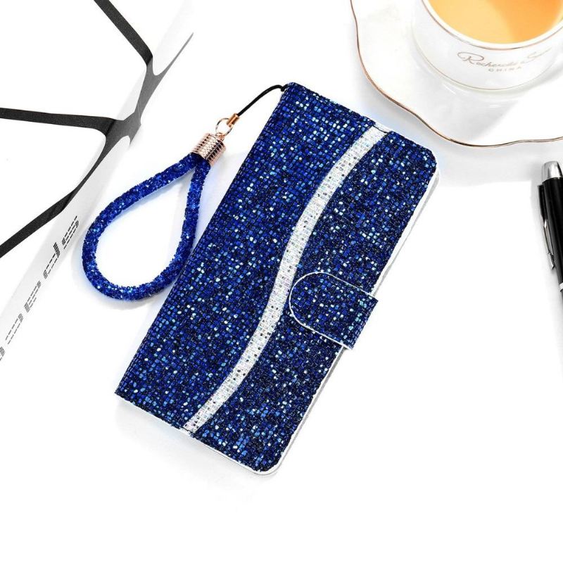 Flip Case Für Samsung Galaxy A13 4G Glitzerkartenhalter