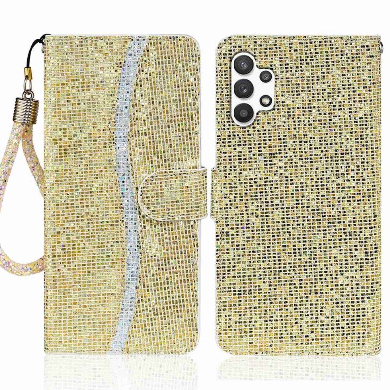 Flip Case Für Samsung Galaxy A13 4G Glitzerkartenhalter