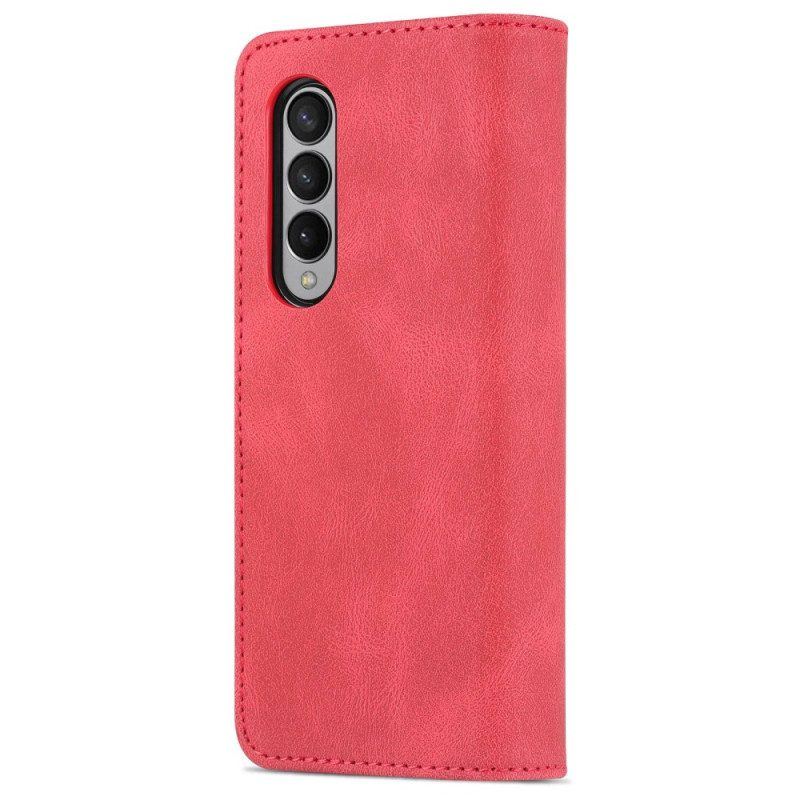 Flip Case Für Samsung Galaxy Z Fold 4 Brieftasche Azns Stitching Wallet