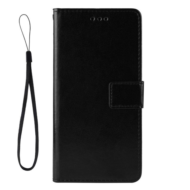 Flip Case Für Samsung Galaxy Z Fold 4 Mit Kordel Retro-business-riemchen