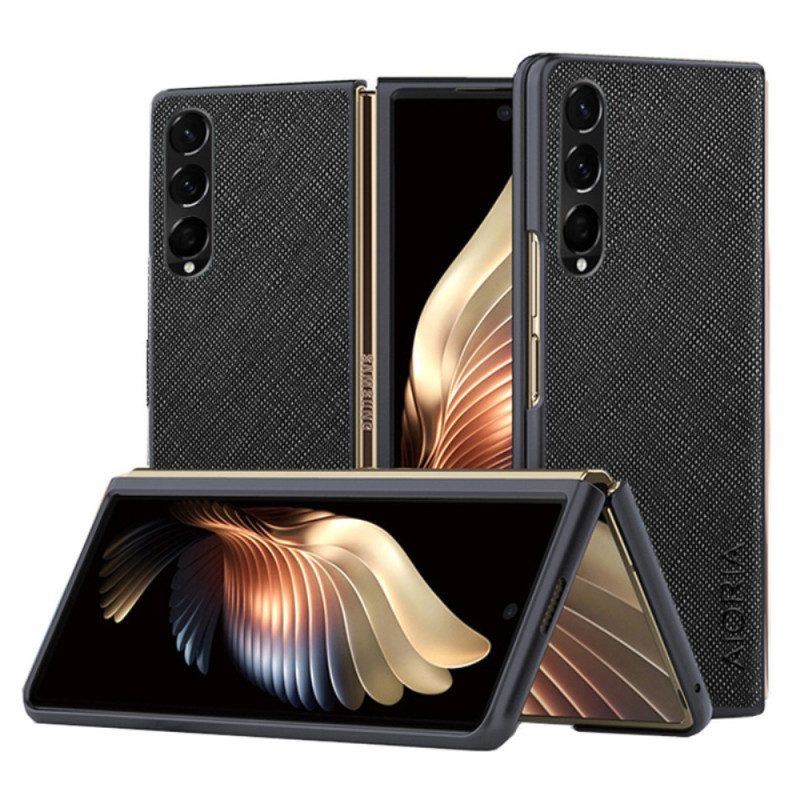 Hülle Für Samsung Galaxy Z Fold 4 Aioria-kunstleder Mit Gewebter Textur