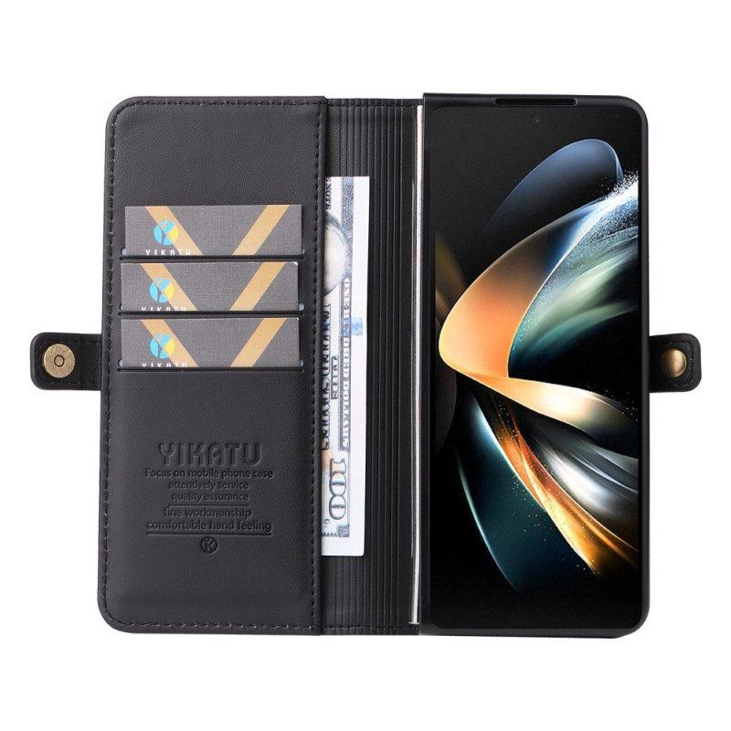 Lederhüllen Für Samsung Galaxy Z Fold 4 Yikatu Yk-001