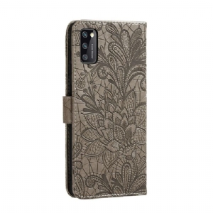 Flip Case Für Samsung Galaxy A41 Schicke Spitzenblume