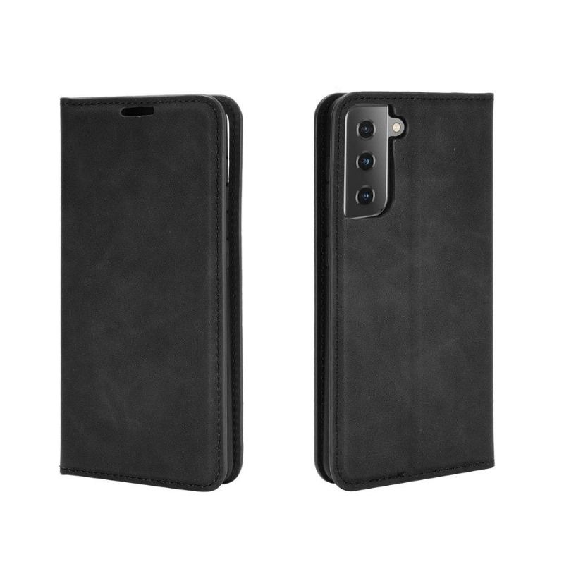 Flip Case Für Samsung Galaxy S21 5G Geschäftlicher Retro-kartenhalter