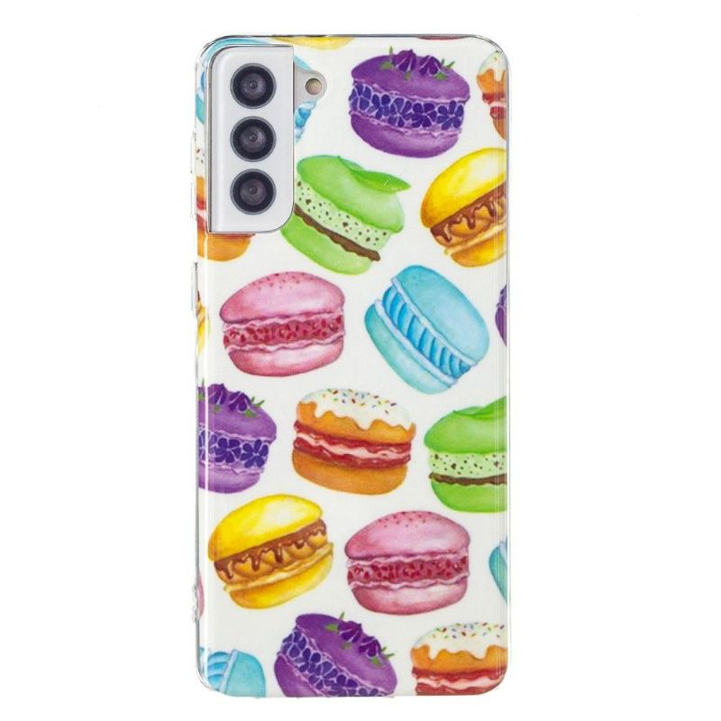 Handyhülle Für Samsung Galaxy S21 5G Fluoreszierende Macarons